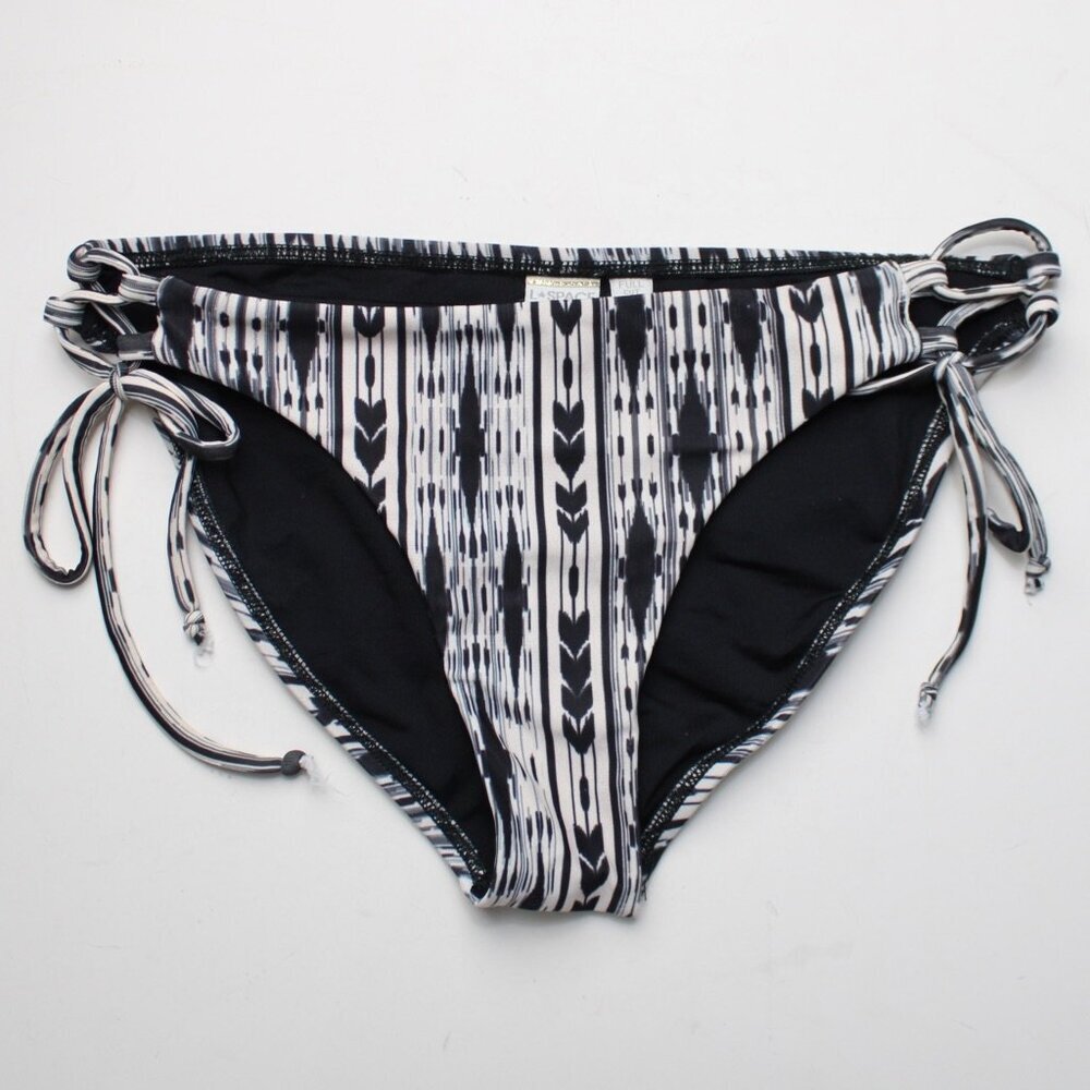 L*Space Black White Tribal Print Outlaw Full Cut Bikini 2 PC Set Size Small - Picture 5 of 10